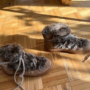 Real fur winter stylish boots